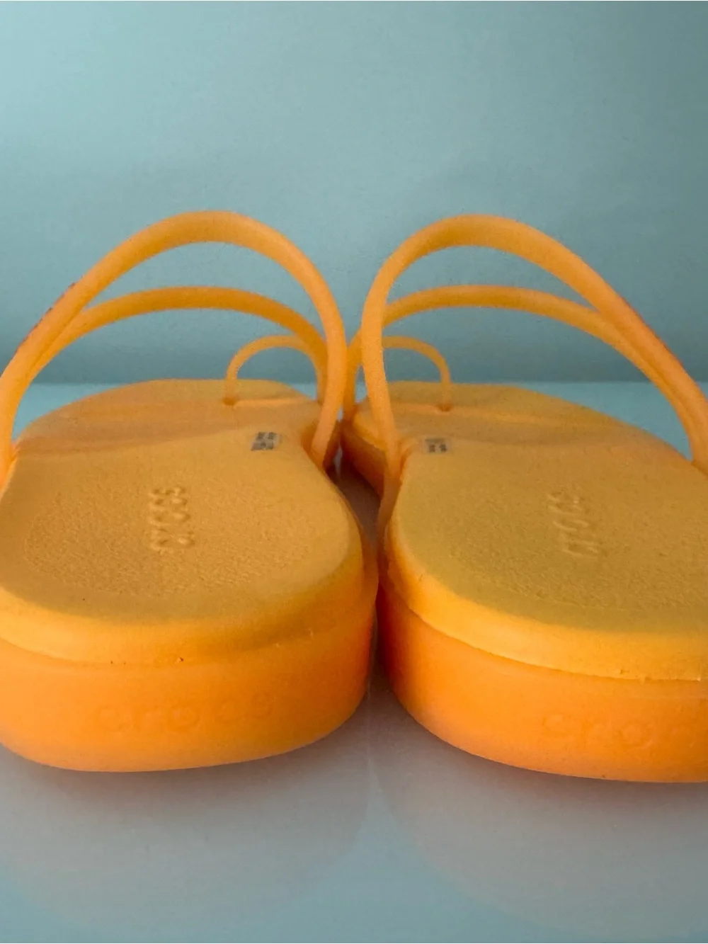 CROCS Women's Strappy Toe-Loop Slide Sandals in Orange 9W